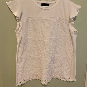 Chic White Ruffle Sleeve Blouse